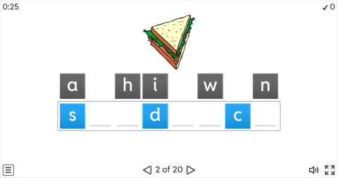 Breakfast Vocabulary ESL Interactive Anagram