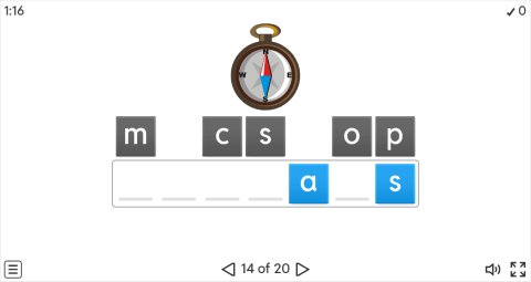 Camping Vocabulary ESL Interactive Anagram