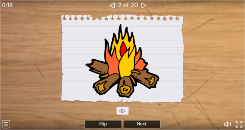Camping ESL Interactive Vocabulary Flashcards