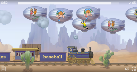 Children Games ESL Vocabulary Balloon Pop Game