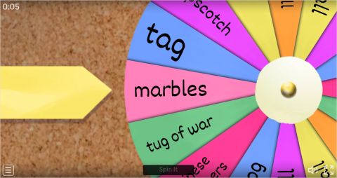 Children Games Interactive Spin The Wheel Worksheet