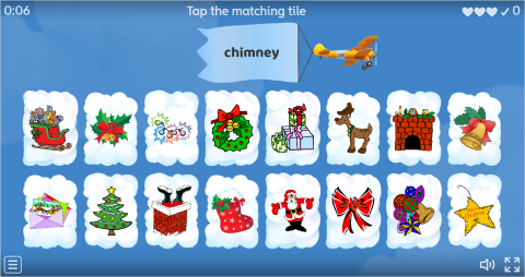 Christmas ESL Interactive Find The Match Worksheet