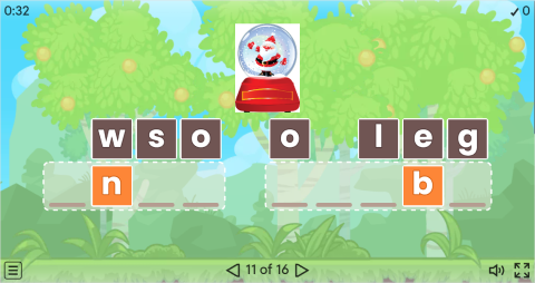 Christmas Vocabulary ESL Interactive Anagram
