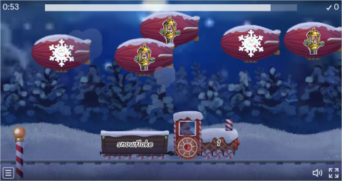 Christmas ESL Vocabulary Balloon Pop Game