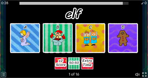 Christmas ESL Interactive Vocabulary Quiz Show