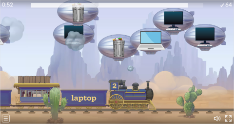 Classroom Objects ESL Vocabulary Balloon Pop Game