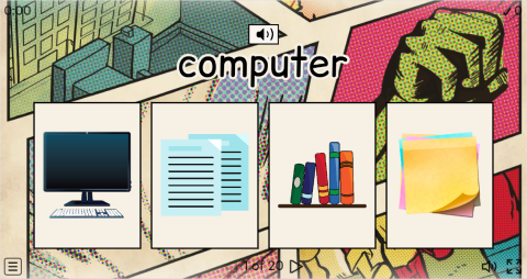 Classroom Objects ESL Interactive Vocabulary Quiz