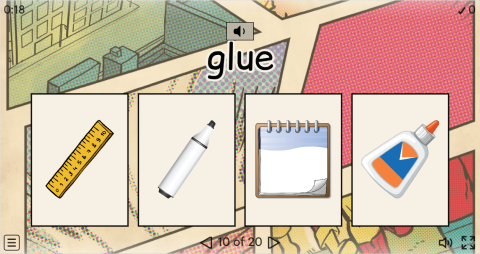 Classroom Objects ESL Interactive Vocabulary Quiz