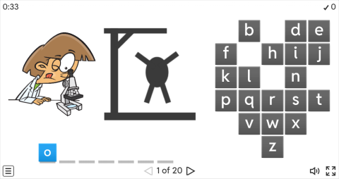 Classroom Verbs ESL Interactive Hangman Game