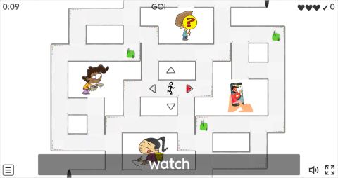 Classroom Verbs ESL Vocabulary Maze Chase Game