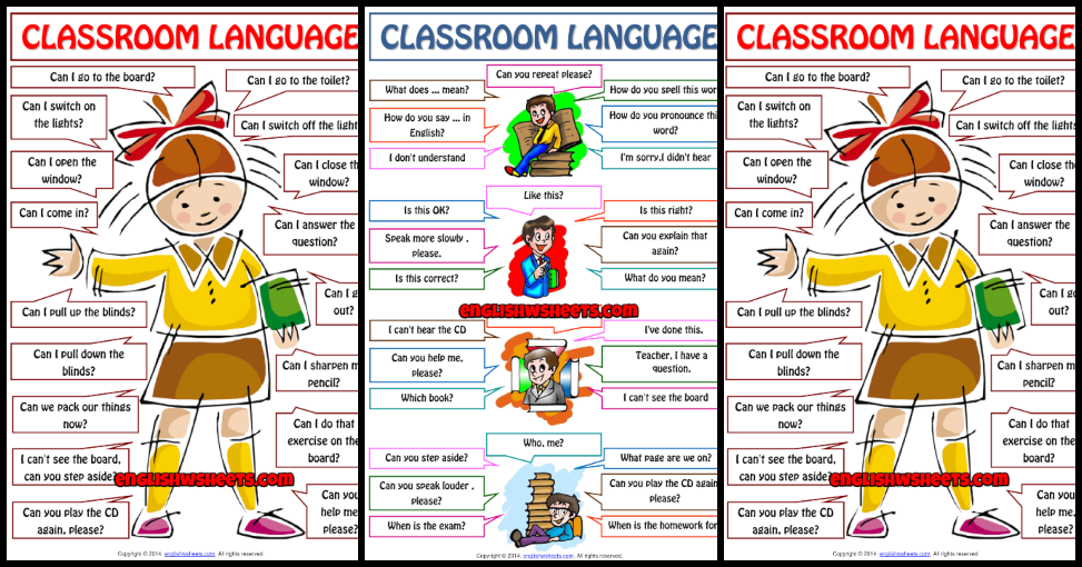 Classroom Language Worksheet