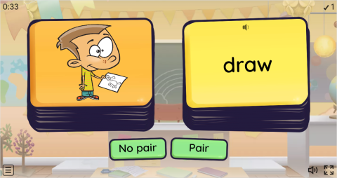 Classroom Verbs ESL Interactive Vocabulary Worksheets
