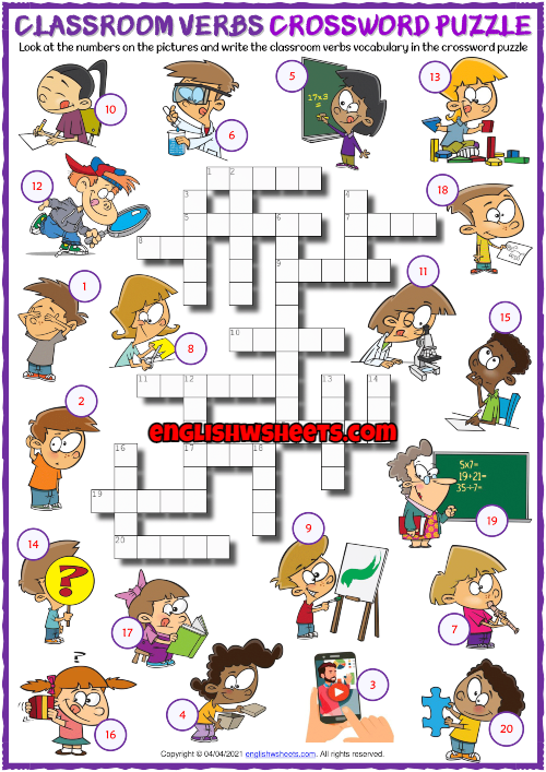 classroom-verbs-esl-printable-crossword-puzzle-worksheet