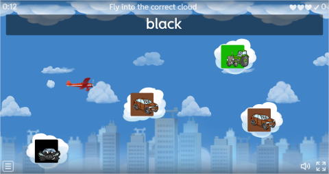Colours ESL Vocabulary Airplane Game