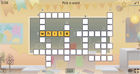 Colours ESL Interactive Crossword Puzzle