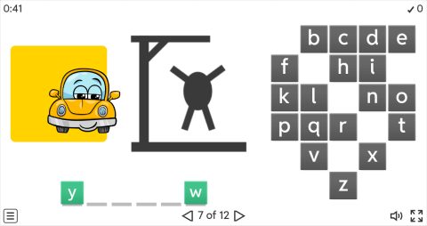 Colours Vocabulary ESL Interactive Hangman Game