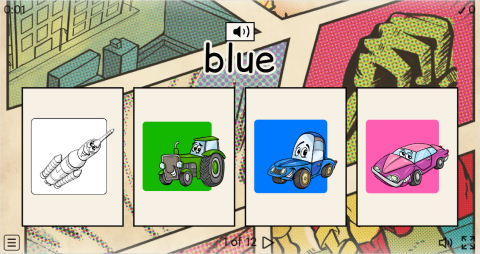 Colours ESL Interactive Vocabulary Quiz