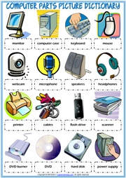 Computer Parts Picture Dictionary ESL Worksheet For Kids