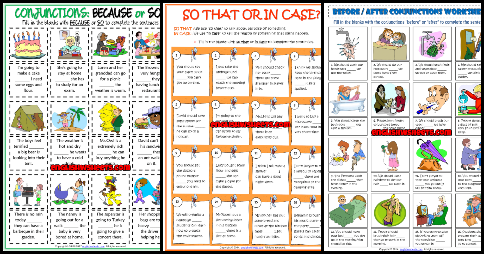 conjunctions-esl-printable-worksheets-and-exercises