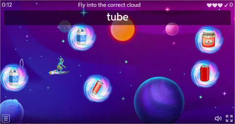 Containers ESL Vocabulary Airplane Game