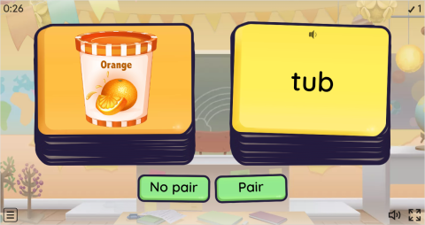 Containers ESL Vocabulary Pair or No Pair Worksheet