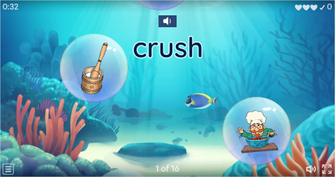 Cooking Verbs ESL Vocabulary Flying Fruit Game