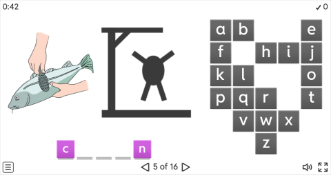 Cooking Verbs ESL Interactive Hangman Game