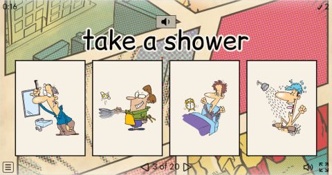 Daily Routines ESL Interactive Vocabulary Quiz