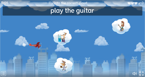 Daily Routines ESL Vocabulary Airplane Game