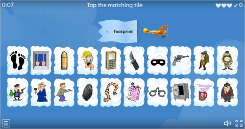 Detective Stories Interactive Find The Match Worksheet