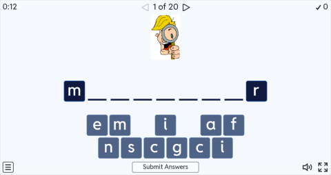 Detective Stories Interactive Spell The Word Worksheet