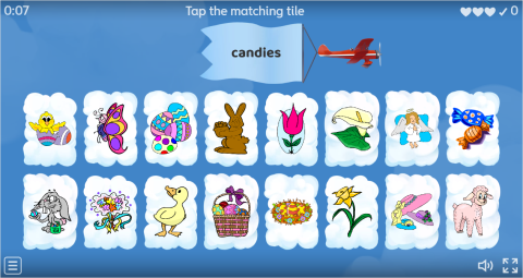 Easter ESL Interactive Find The Match Worksheet