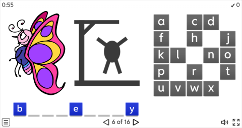 Easter Vocabulary ESL Interactive Hangman Game