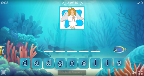 Easter ESL Interactive Spell The Word Worksheet