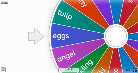 Easter ESL Interactive Spin The Wheel Worksheet