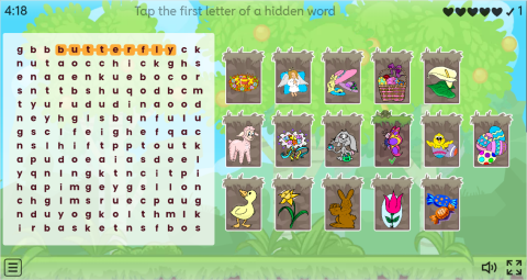 Easter ESL Interactive Wordsearch Puzzle