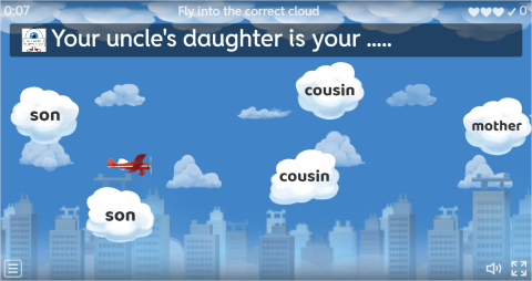 Extreme Sports ESL Vocabulary Airplane Game
