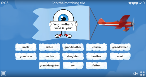 Family Members Interactive Find The Match Worksheet