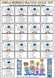 family members esl vocabulary worksheets