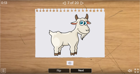 Farm Animals ESL Interactive Vocabulary Flashcards