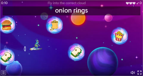 Fast Food ESL Vocabulary Airplane Game