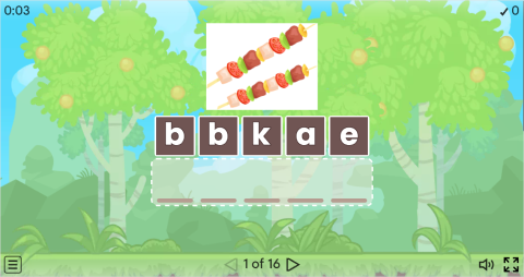 Fast Food Vocabulary ESL Interactive Anagram