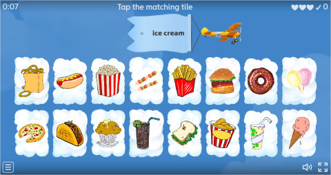 Fast Food ESL Interactive Find The Match Worksheet