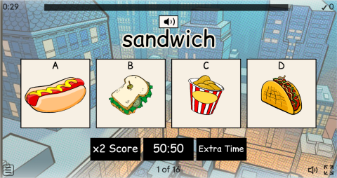 Fast Food ESL Interactive Vocabulary Quiz Show