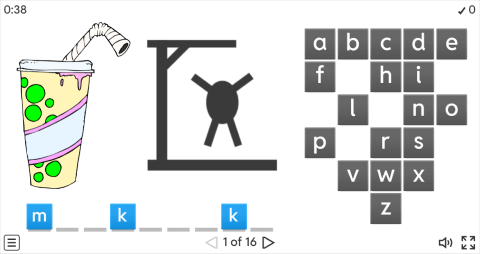 Fast Food ESL Interactive Hangman Game
