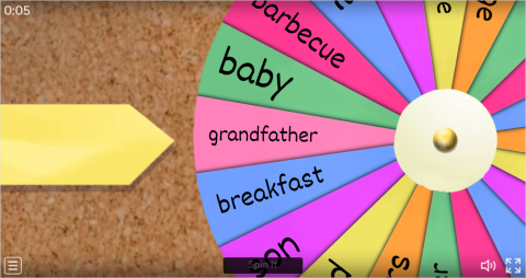 Father's Day ESL Interactive Spin The Wheel Worksheet