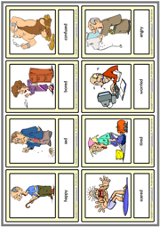 Feelings ESL Printable Vocabulary Learning Cards For Kids