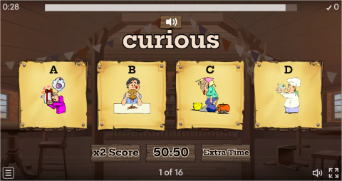 Feelings ESL Interactive Vocabulary Quiz Show