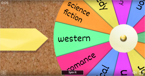 Types of Films ESL Interactive Spin The Wheel Worksheet