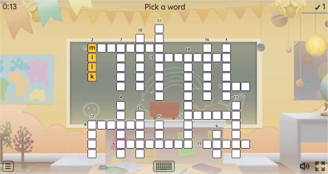 Food and Drinks ESL Interactive Crossword Puzzle